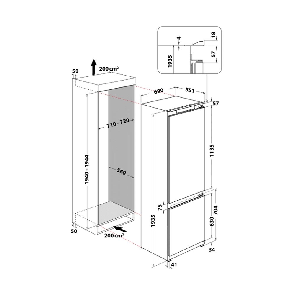 Whitebox appliances, built-in, refrigeration